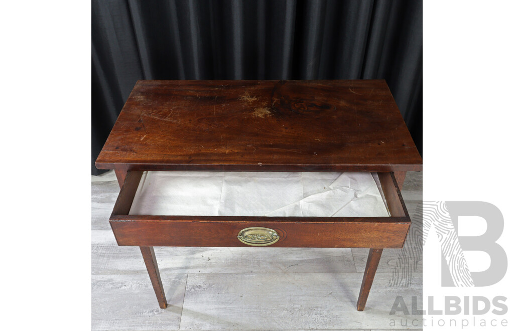 Georgian Oak Single Drawer Hall Table