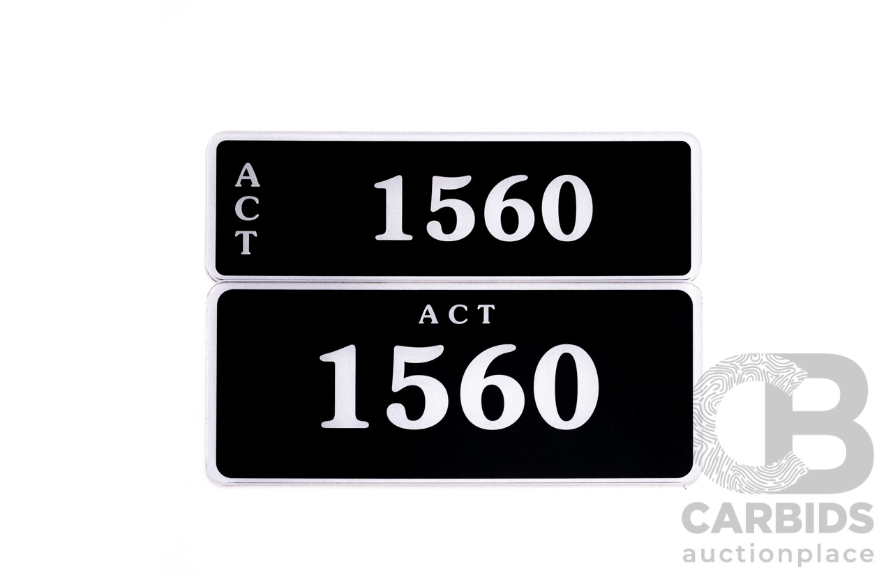 ACT 4-Digit Number Plate - 1560