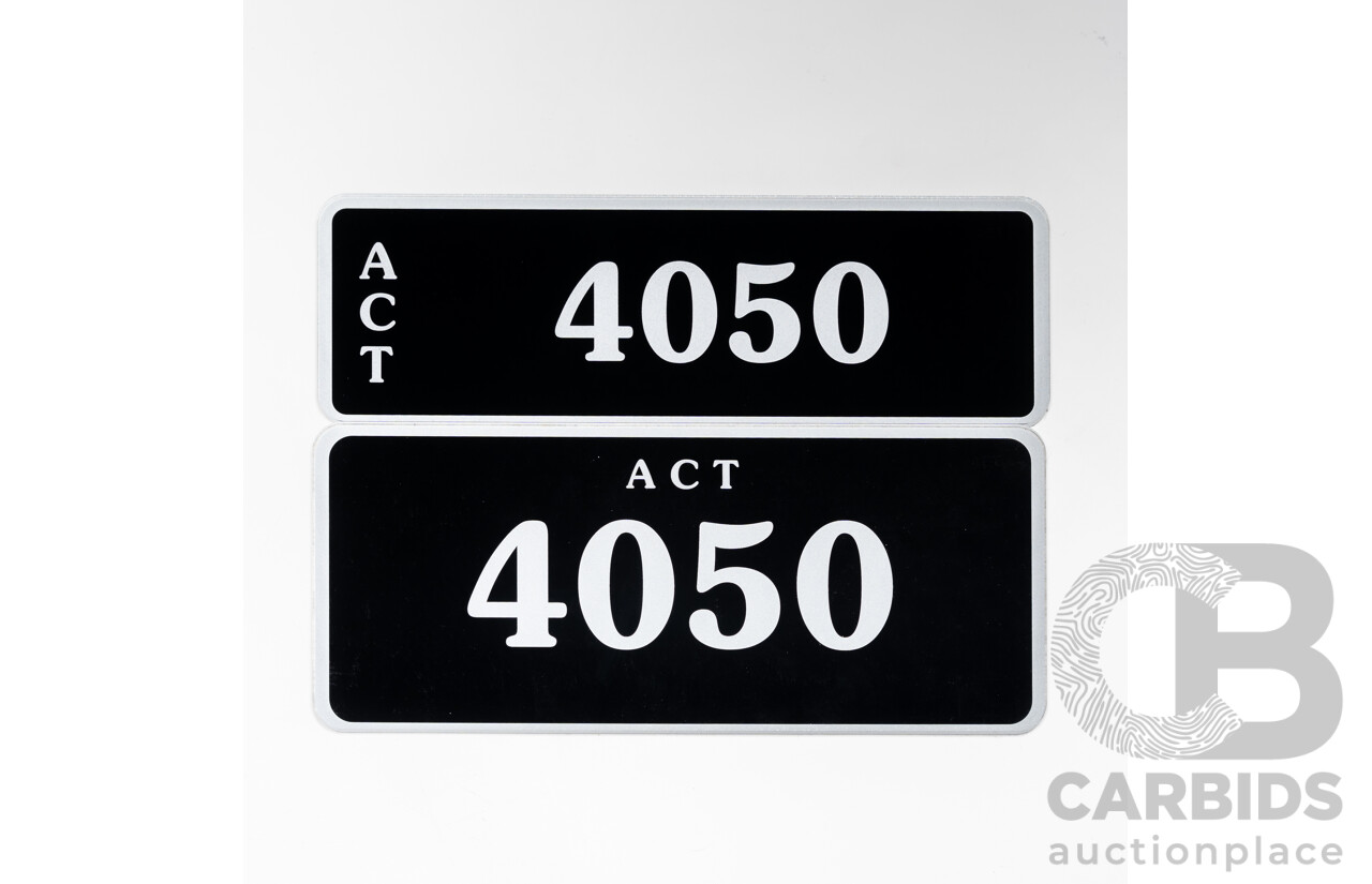 ACT 4-Digit Number Plate - 4050