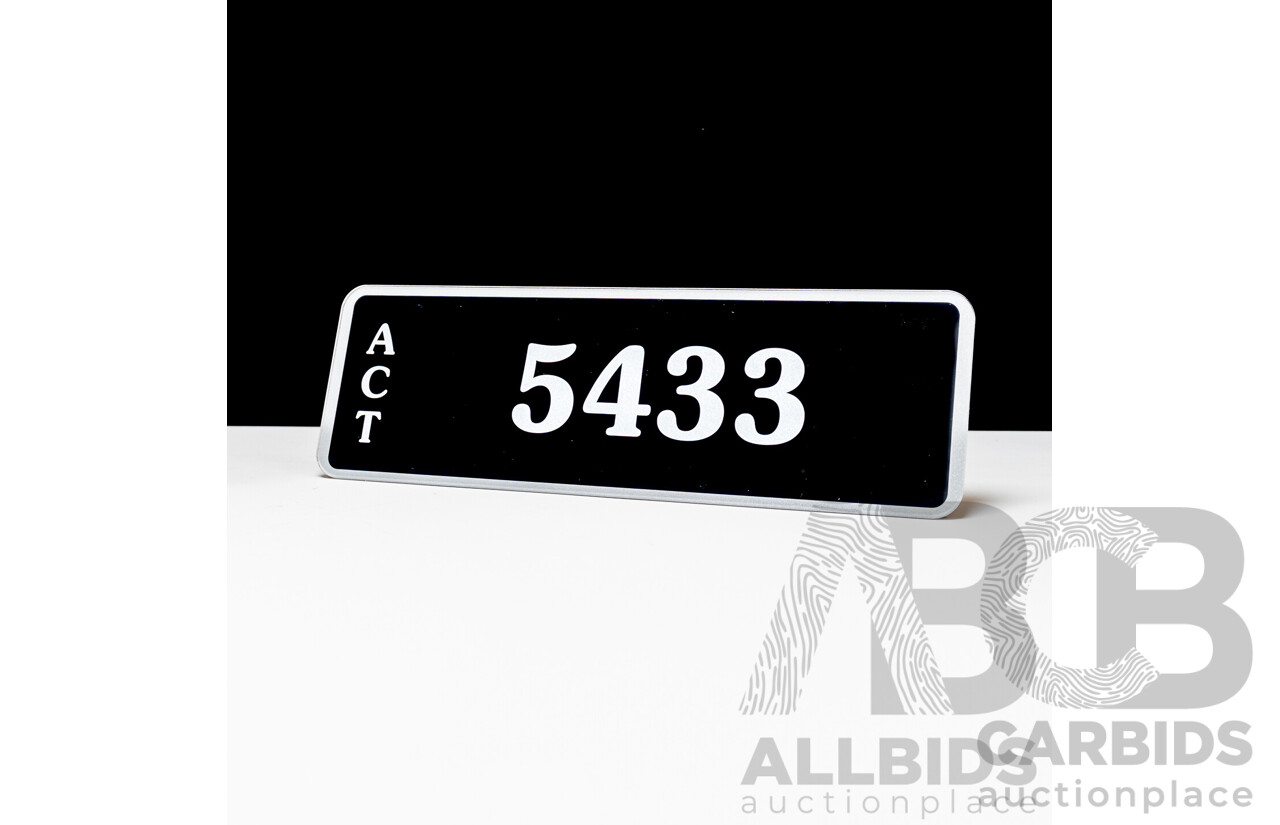 ACT 4-Digit Number Plate - 5433