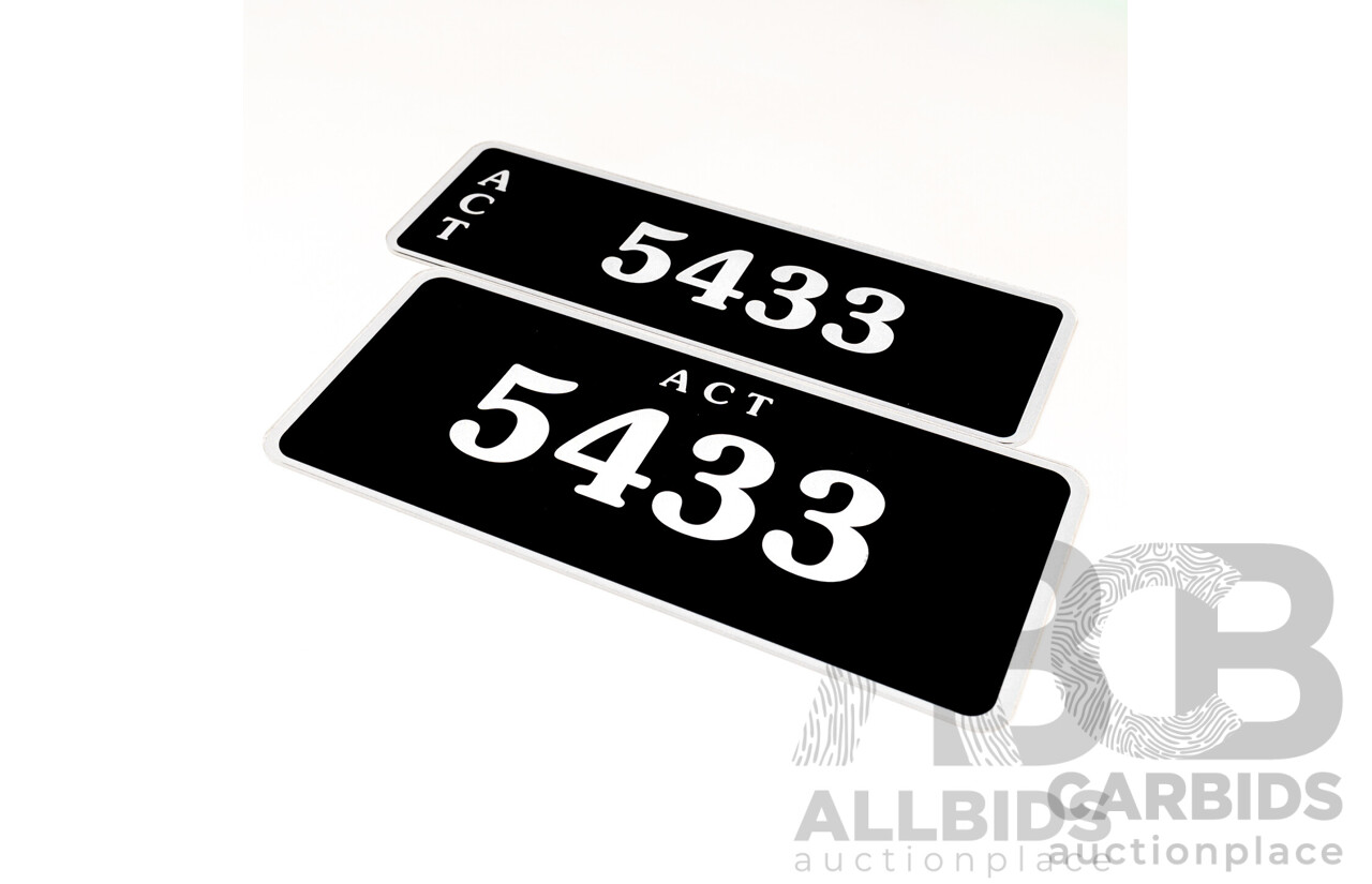 ACT 4-Digit Number Plate - 5433