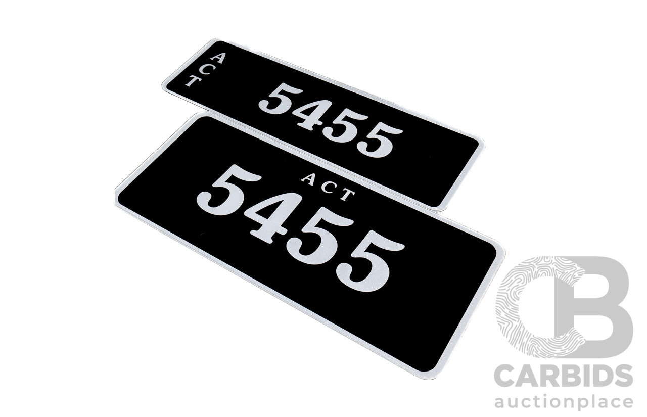 ACT 4-Digit Number Plate - 5455