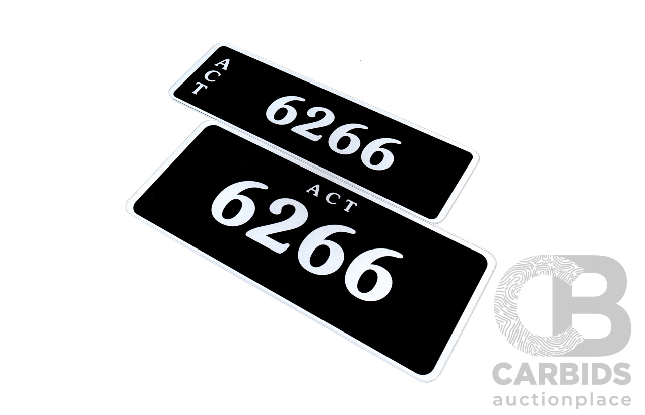 ACT 4-Digit Number Plate - 6266