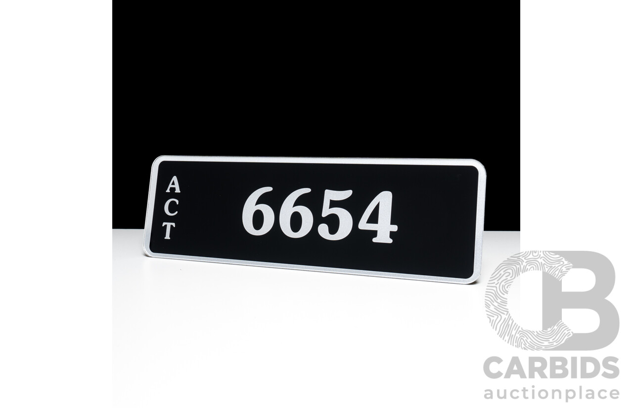 ACT 4-Digit Number Plate - 6654