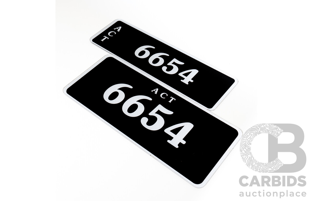 ACT 4-Digit Number Plate - 6654