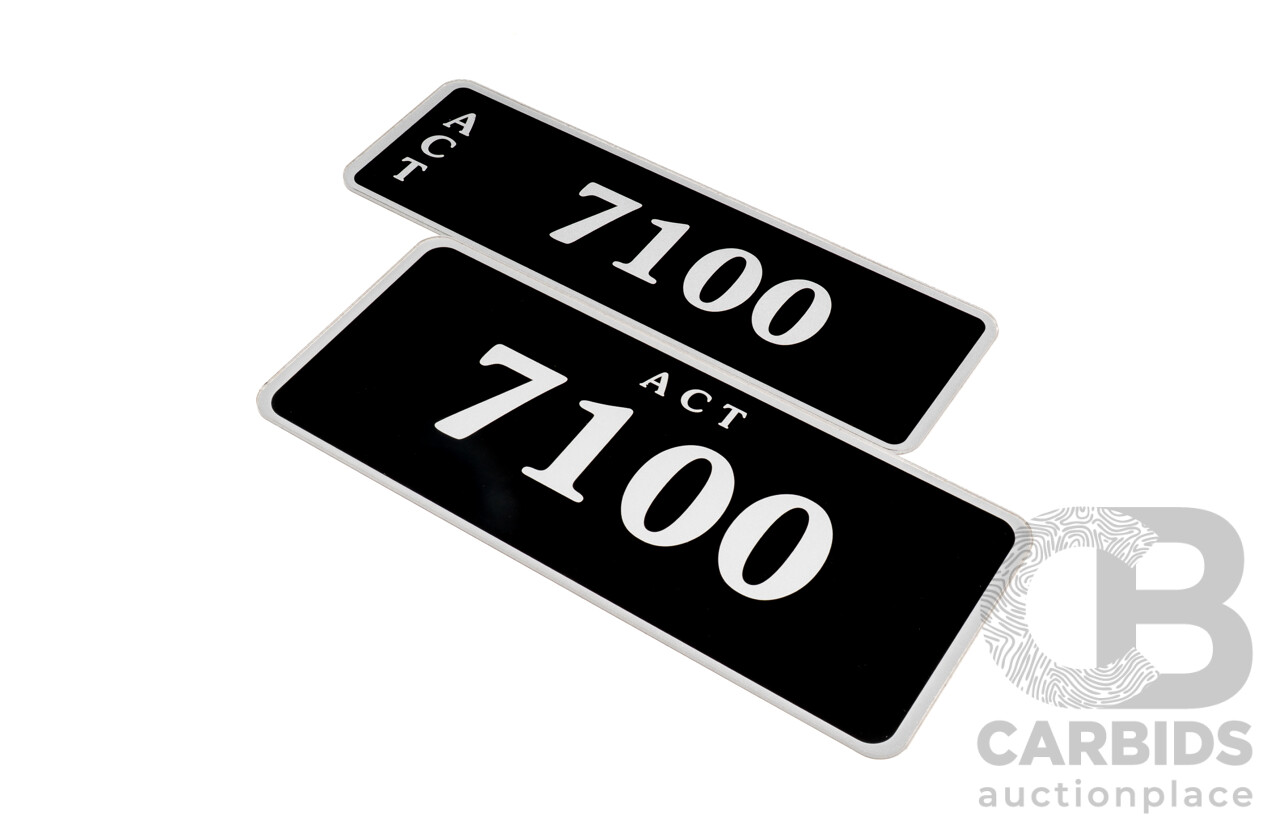 ACT 4-Digit Number Plate - 7100