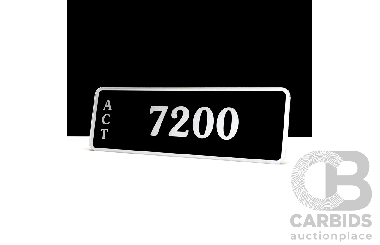 ACT 4-Digit Number Plate - 7200
