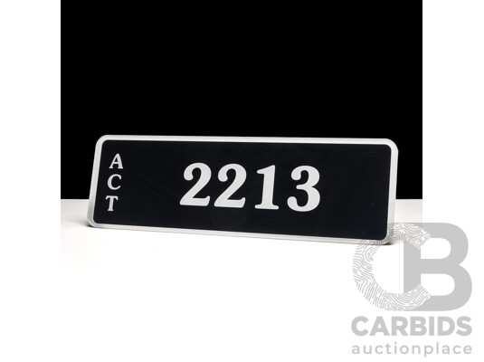ACT 4-Digit Number Plate - 2213