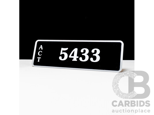 ACT 4-Digit Number Plate - 5433