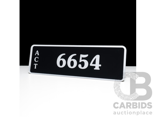 ACT 4-Digit Number Plate - 6654