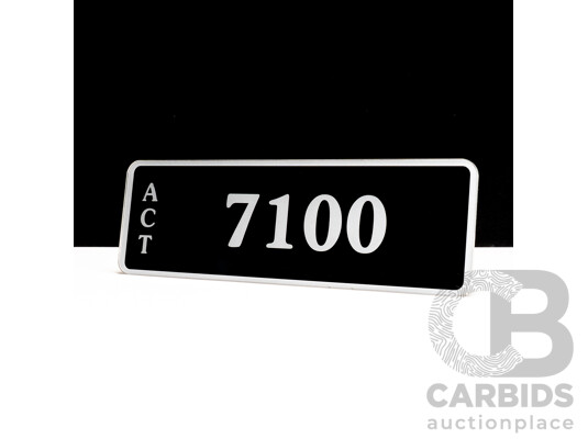 ACT 4-Digit Number Plate - 7100