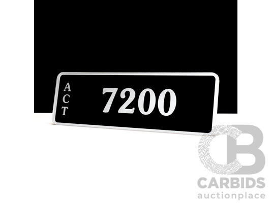 ACT 4-Digit Number Plate - 7200