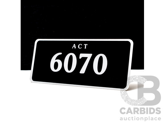ACT 4-Digit Number Plate - 6070