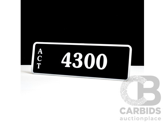 ACT 4-Digit Number Plate - 4300