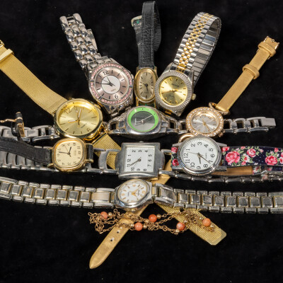 Ladies (11) Vintage Watch Collection Including Fossil ES-9736