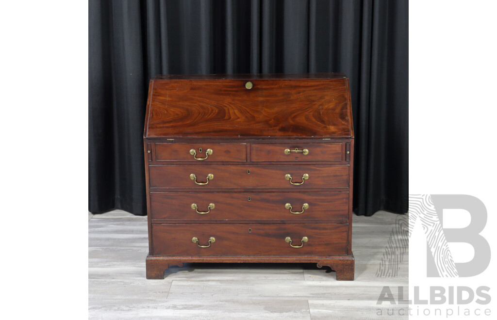 Georgian Mahogany Drop Front Bureau Desk