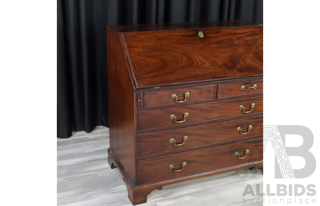 Georgian Mahogany Drop Front Bureau Desk