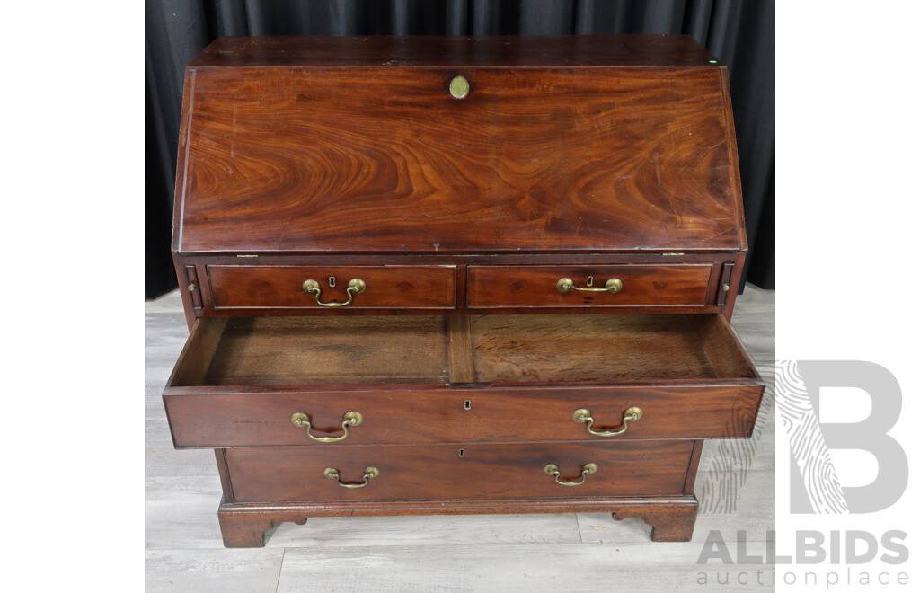 Georgian Mahogany Drop Front Bureau Desk
