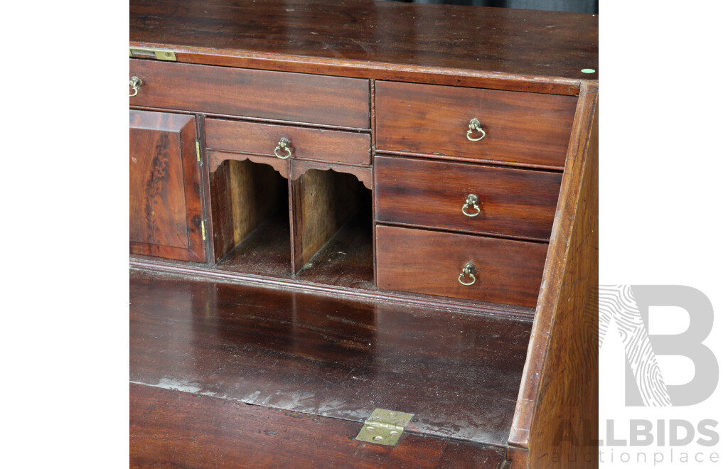 Georgian Mahogany Drop Front Bureau Desk