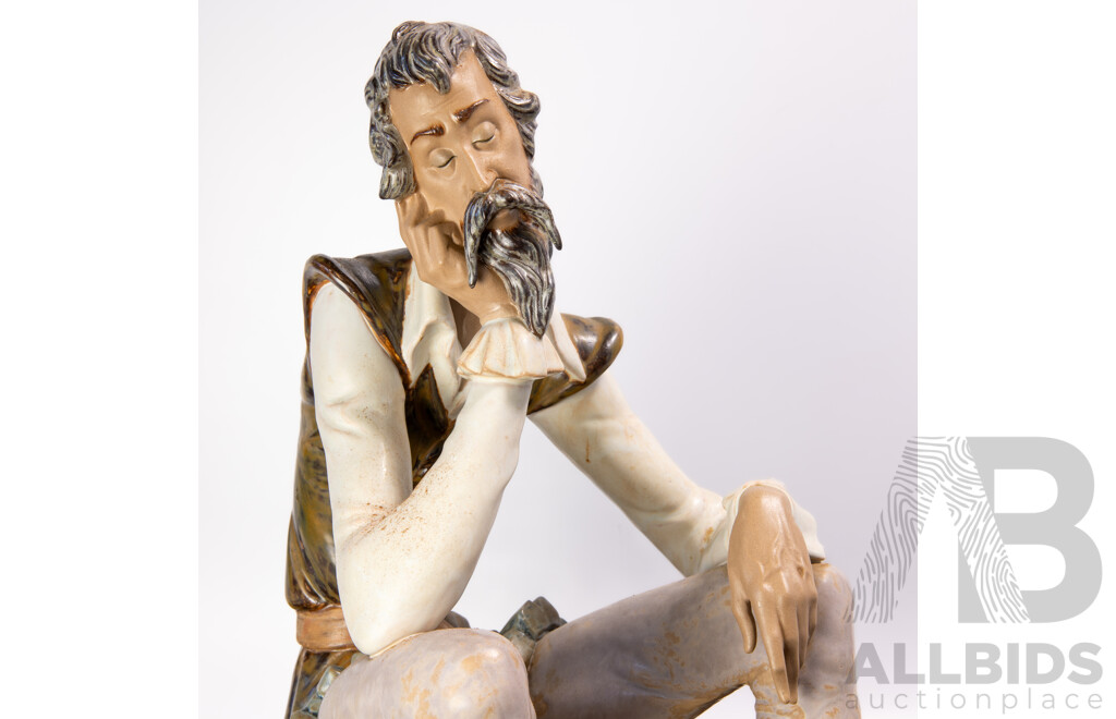 Lladro Gres Porcelain Figure 'Don Quixote Dreaming'