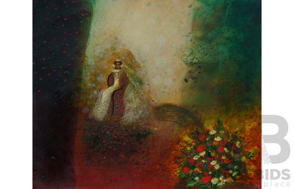 Hugh Oliveiro, (Singaporean-Born Australian, 1938-) 'No 8 - The Heirloom,' (1978), Mixed Media on Board, 69 x 80 cm (frame)