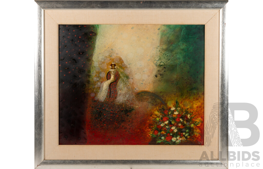 Hugh Oliveiro, (Singaporean-Born Australian, 1938-) 'No 8 - The Heirloom,' (1978), Mixed Media on Board, 69 x 80 cm (frame)