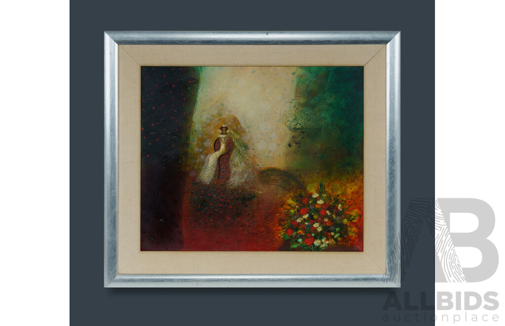 Hugh Oliveiro, (Singaporean-Born Australian, 1938-) 'No 8 - The Heirloom,' (1978), Mixed Media on Board, 69 x 80 cm (frame)