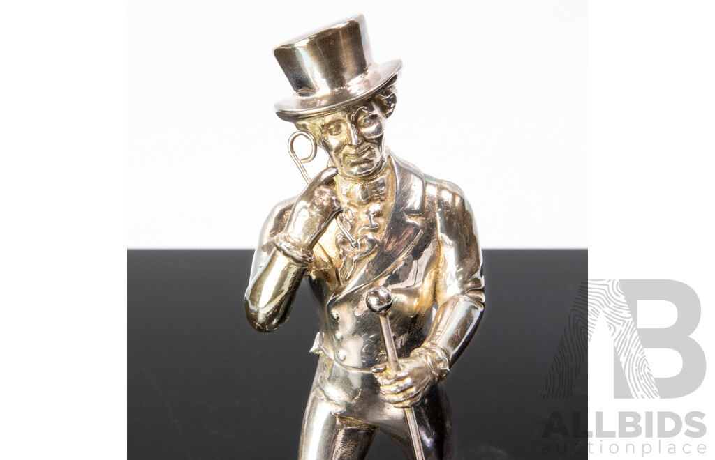 Silver Plated Figure Of Johnnie Walker 'The Striding Man'