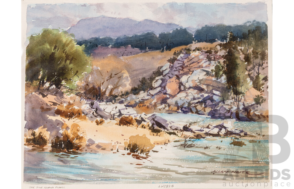 Allan Waite, (20th Century, Australian, 1924-2010), Snowy Mounts, Folder of Approx. 47 of Artist's Works Related to Snowy Mountains, Wonderful Original Watercolours on Card, 29 x 39 cm (sheets)
