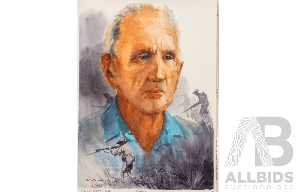Allan Waite, (20th C., Australian, 1924-2010), Country (Jindabyne Etc), Approx 38 Artist's Works - Oils Largely Related to Jindabyne; Watercolours Inc. Two War Portraits, Images of PNG & Korea, 32 x 42 cm (largest canvases)