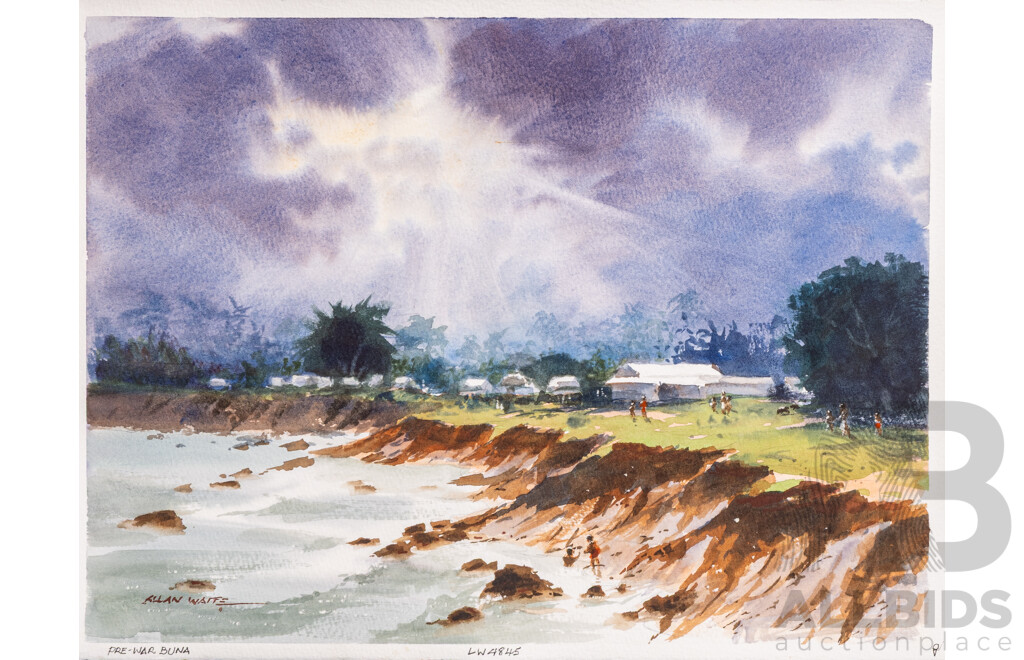 Allan Waite, (20th C., Australian, 1924-2010), Country (Jindabyne Etc), Approx 38 Artist's Works - Oils Largely Related to Jindabyne; Watercolours Inc. Two War Portraits, Images of PNG & Korea, 32 x 42 cm (largest canvases)