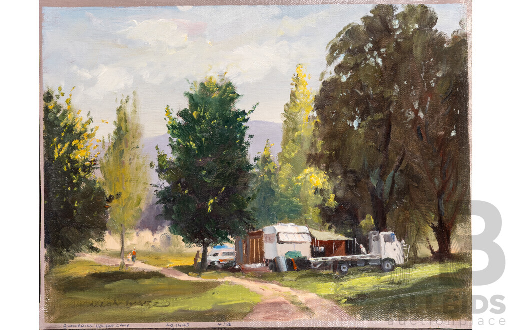 Allan Waite, (20th C., Australian, 1924-2010), Country (Jindabyne Etc), Approx 38 Artist's Works - Oils Largely Related to Jindabyne; Watercolours Inc. Two War Portraits, Images of PNG & Korea, 32 x 42 cm (largest canvases)