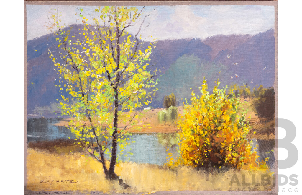 Allan Waite, (20th C., Australian, 1924-2010), Country (Jindabyne Etc), Approx 38 Artist's Works - Oils Largely Related to Jindabyne; Watercolours Inc. Two War Portraits, Images of PNG & Korea, 32 x 42 cm (largest canvases)