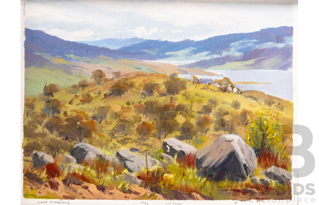 Allan Waite, (20th C., Australian, 1924-2010), Country (Jindabyne Etc), Approx 38 Artist's Works - Oils Largely Related to Jindabyne; Watercolours Inc. Two War Portraits, Images of PNG & Korea, 32 x 42 cm (largest canvases)