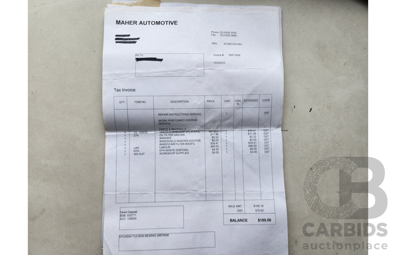 2/2009 Hyundai Tucson CITY SX 08 UPGRADE 4d Wagon Black 2.0L