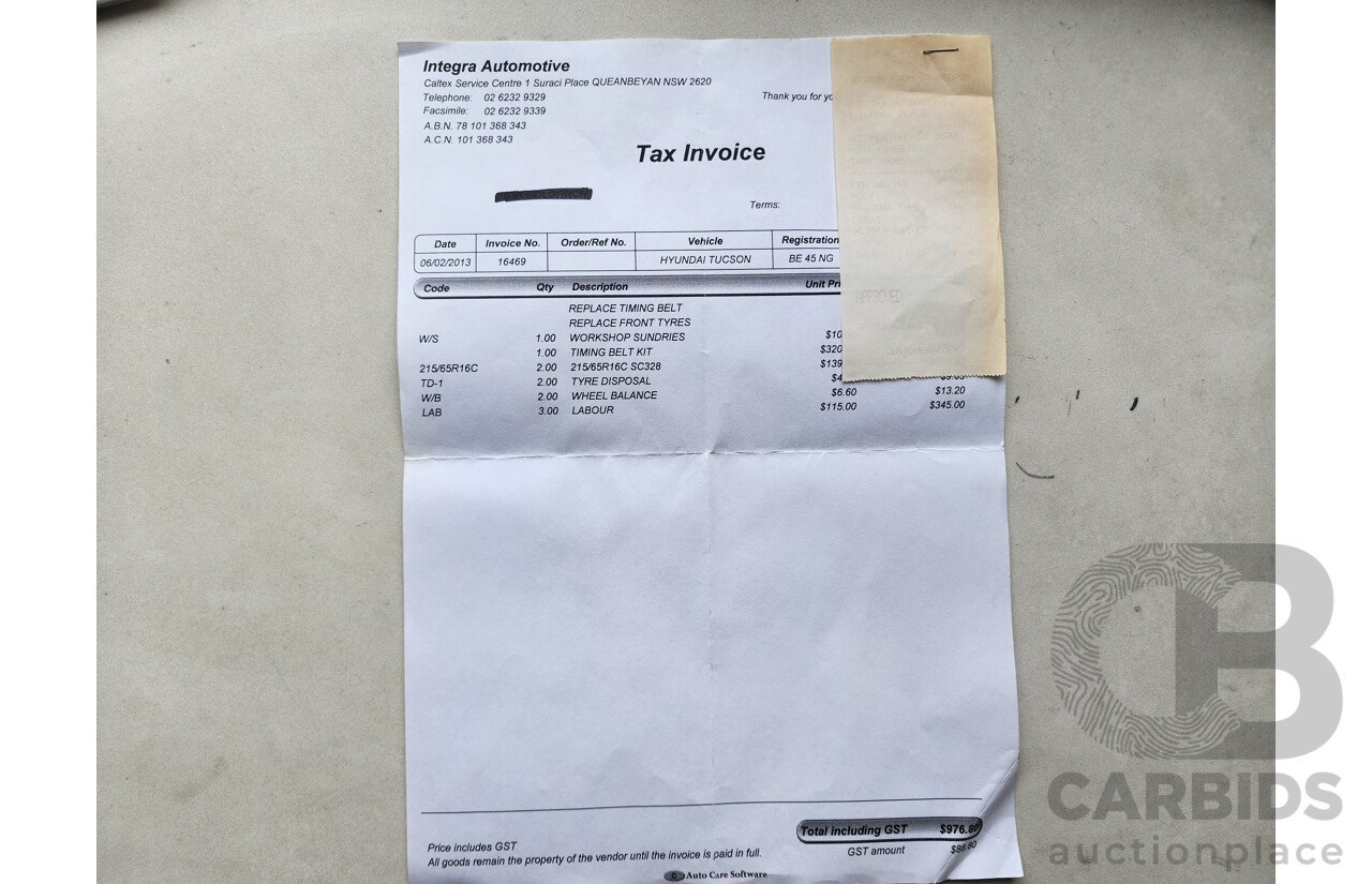 2/2009 Hyundai Tucson CITY SX 08 UPGRADE 4d Wagon Black 2.0L