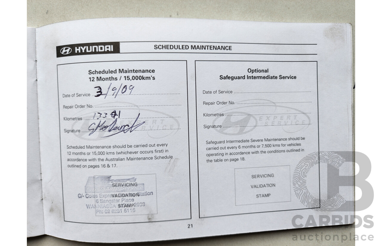 2/2009 Hyundai Tucson CITY SX 08 UPGRADE 4d Wagon Black 2.0L