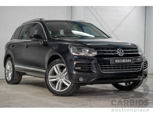 8/2012 Volkswagen Touareg V6 TDI 4Motion (AWD) 7P MY12 4d Wagon Deep Black Pearl Turbo Diesel V6 3.0L