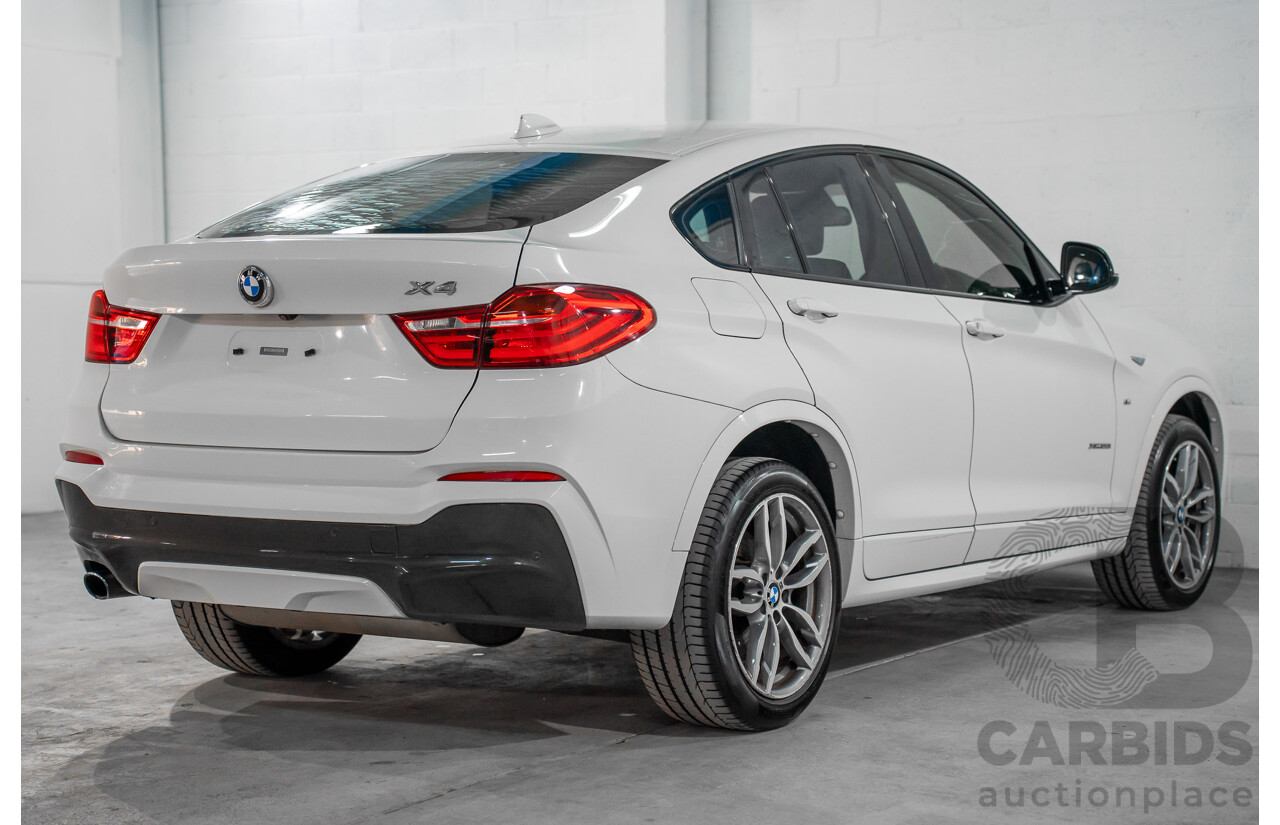 02/2016 BMW X4 xDRIVE 20i M Sport (AWD) F26 MY16 5d Coupe Alpine White Turbo 2.0L
