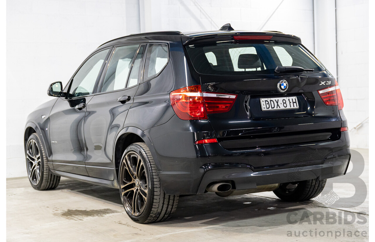 02/2016 BMW X3 xDrive20d M Sport (4WD) F25 MY16 4d Wagon Black Sapphire Metallic Turbo Diesel 2.0L