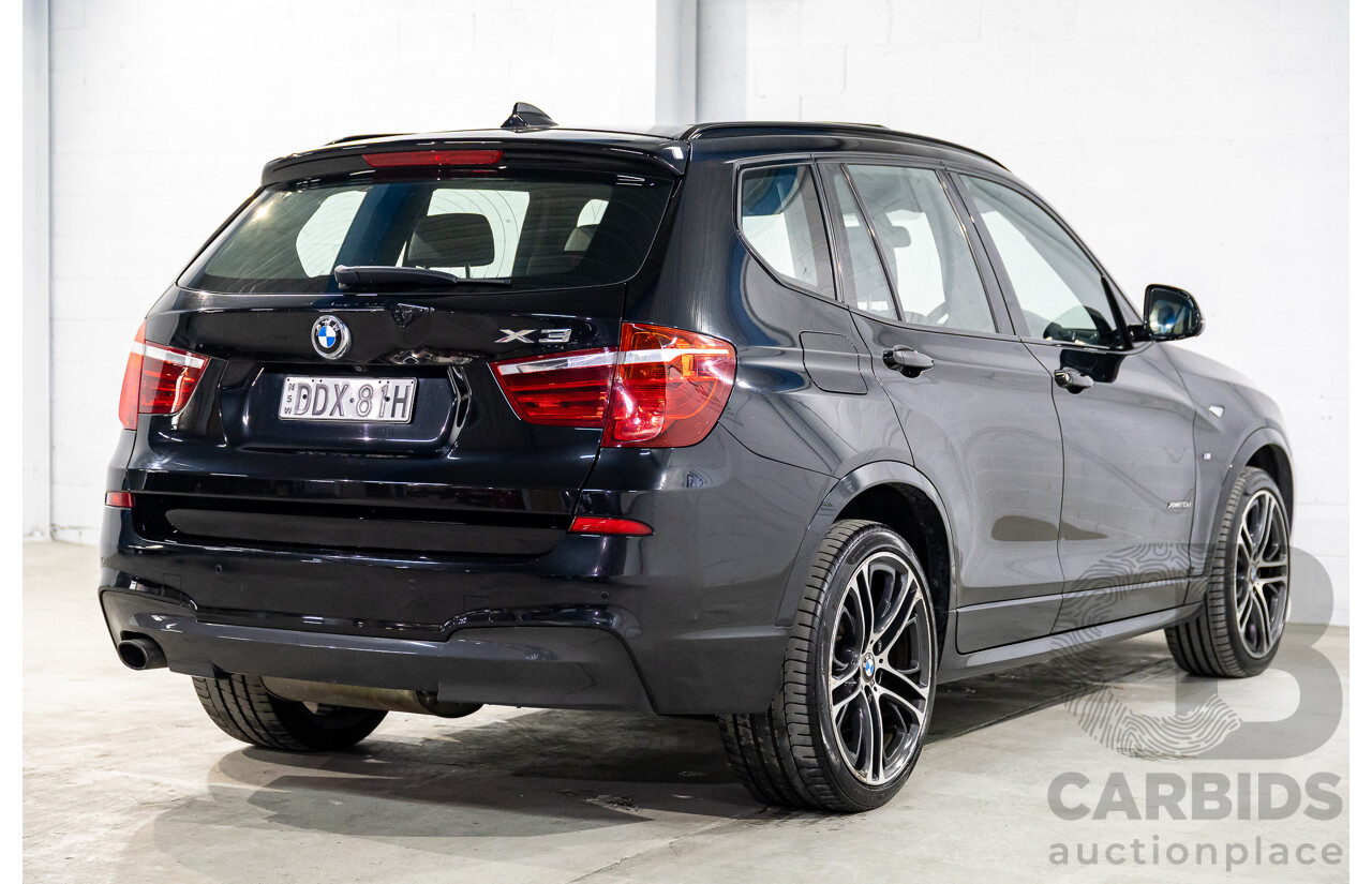 02/2016 BMW X3 xDrive20d M Sport (4WD) F25 MY16 4d Wagon Black Sapphire Metallic Turbo Diesel 2.0L