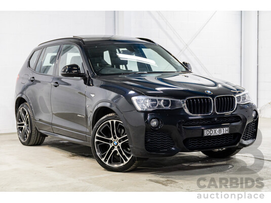 02/2016 BMW X3 xDrive20d M Sport (4WD) F25 MY16 4d Wagon Black Sapphire Metallic Turbo Diesel 2.0L