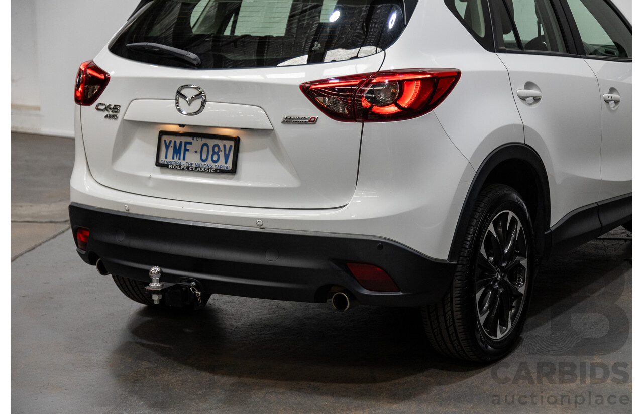 10/2015 Mazda CX-5 GT (AWD) MY15 4d Wagon Pearl White Twin turbo Diesel 2.2L