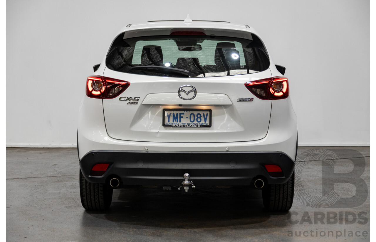 10/2015 Mazda CX-5 GT (AWD) MY15 4d Wagon Pearl White Twin turbo Diesel 2.2L