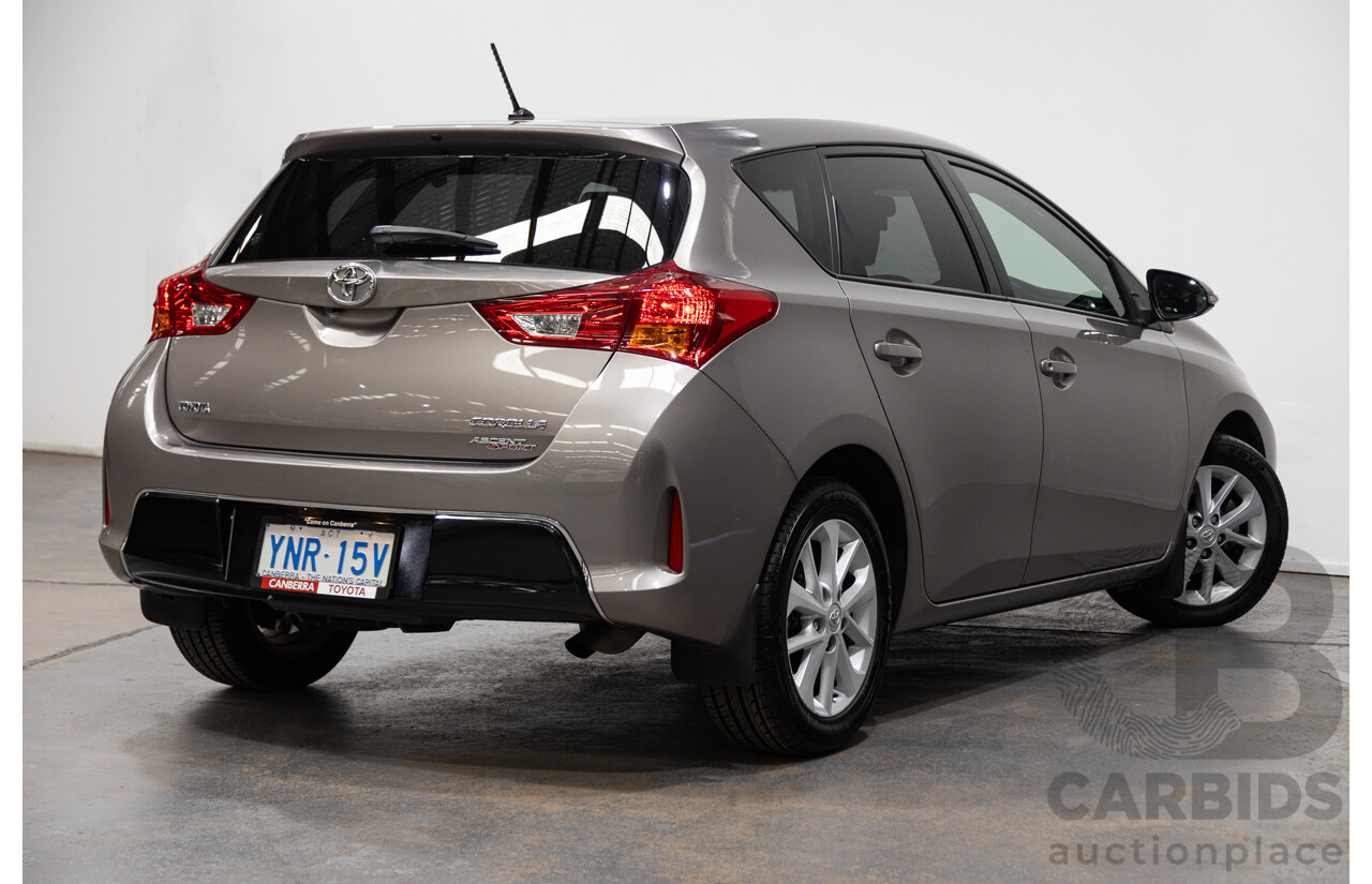 8/2014 Toyota Corolla Ascent Sport ZRE182R 5d Hatchback Advant Garde Bronze Metallic 1.8L