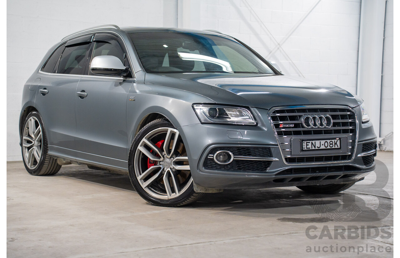 1/2015 Audi SQ5 3.0 TDI Quattro 8R MY15 5d Wagon Monsoon Grey Metallic Twin Turbo Diesel V6 3.0L