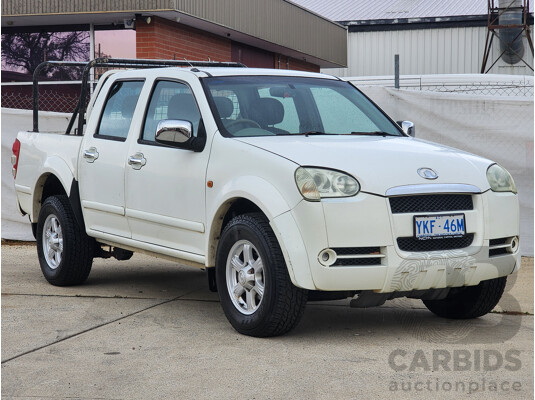 6/2009 Great Wall V240 (4x4) K2 Dual Cab Utility White 2.4L
