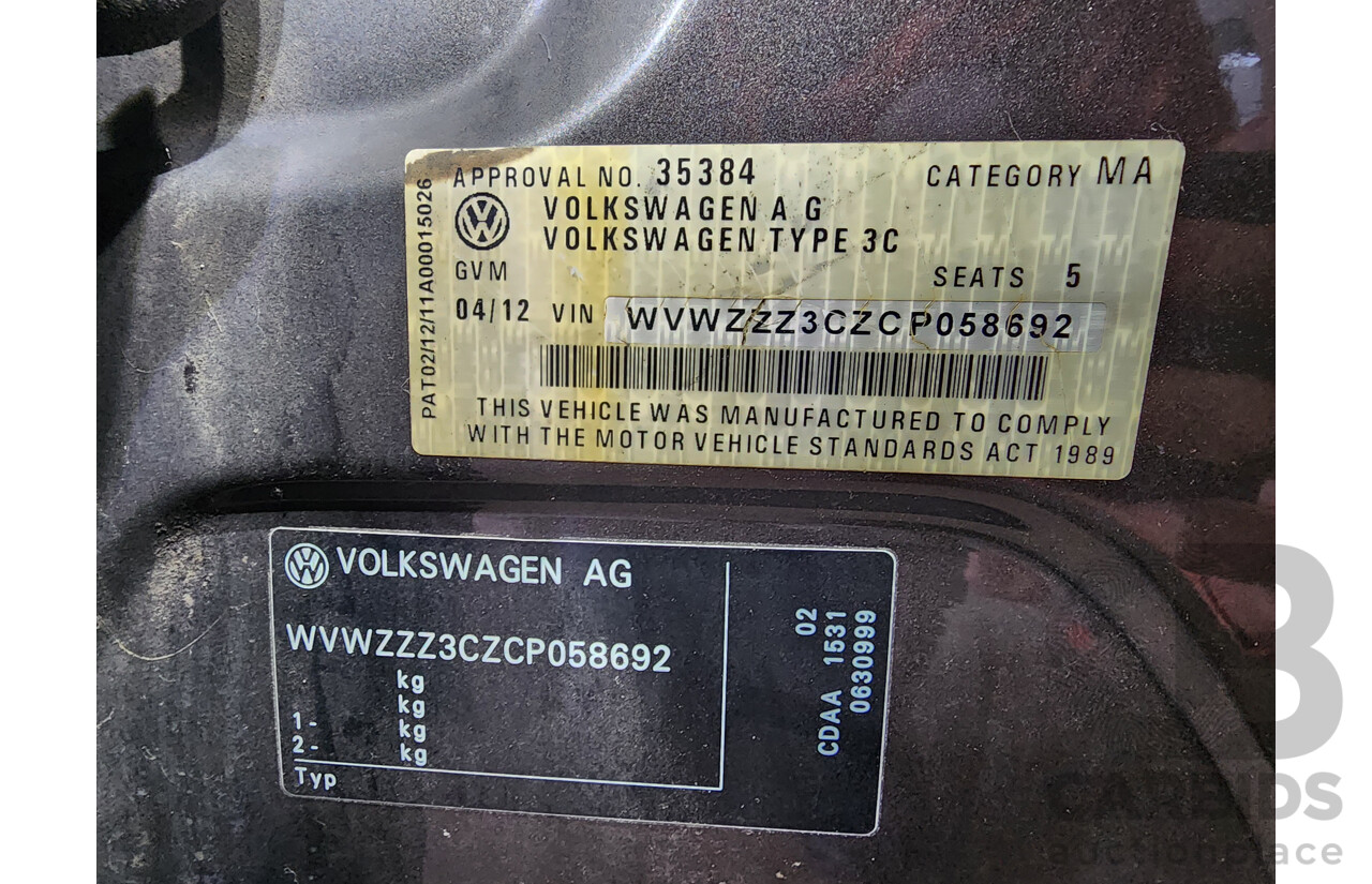 4/2012 Volkswagen Passat 118 TSI 3C MY12 4d Sedan Brown 1.8L