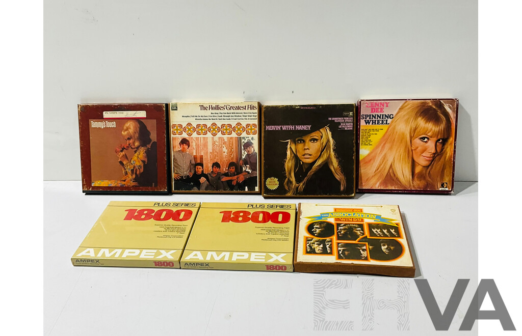 Collection of Vintage Stereo Tapes Including Movin’ with Nancy, Lenny Dee Spinning Wheel and More