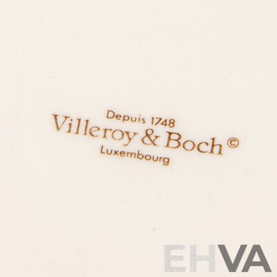Collection Seven Villeroy & Boch Ceramic Flower Pots in Two Sizes with Underplates